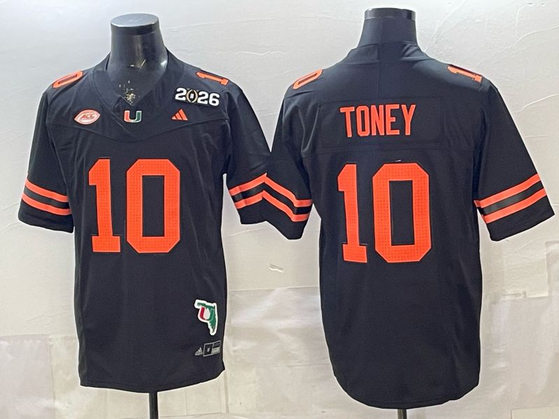 Men 2026 Miami Hurricanes #10 Toney Black 3th generations Limited NCAA Jersey 02->ncaa teams->NCAA Jersey